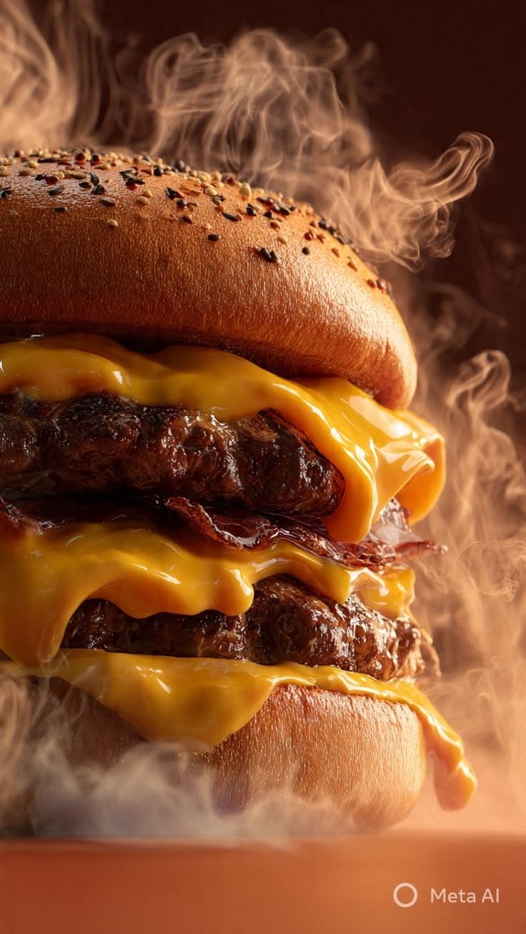 Street Munch cheeseburger close-up
