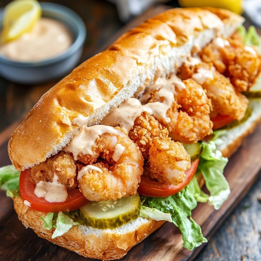 Street Munch karides po' boy sandviç